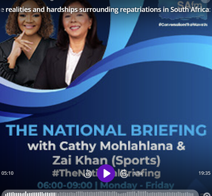 The realities and hardships surrounding repatriations in South Africa: the process of repatriation is often far more complex than many realise, involving legal procedures, human rights considerations, diplomatic cooperation and significant logistical challenges