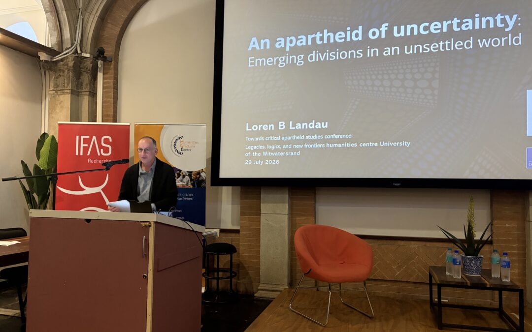 Apartheid After South Africa Conference – Prof Loren B Landau